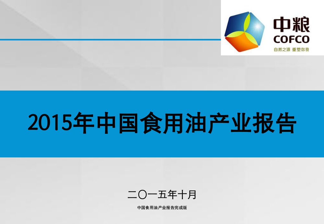 中国食用油产业报告完成版