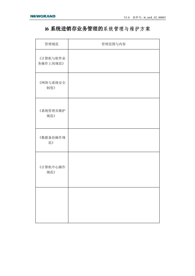 进销存管理系统管理与维护制度