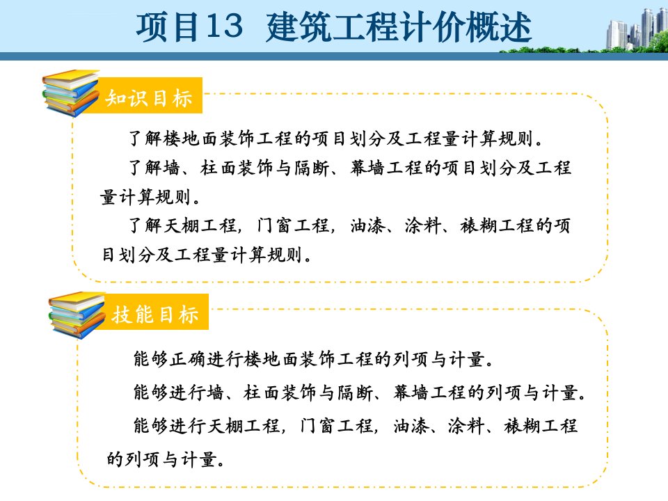 项目13建筑装饰装修工程列项与计量ppt课件