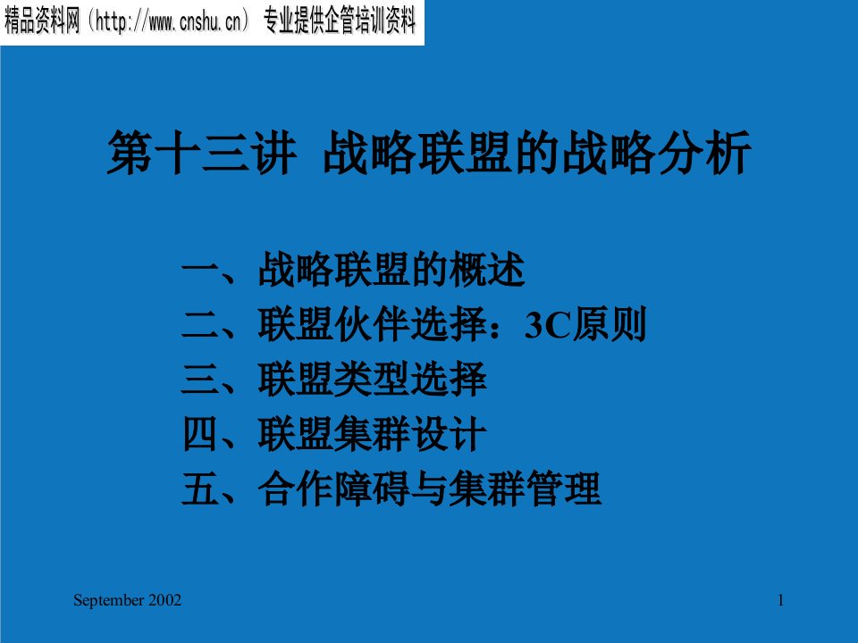 战略管理-战略联盟的战略分析49页