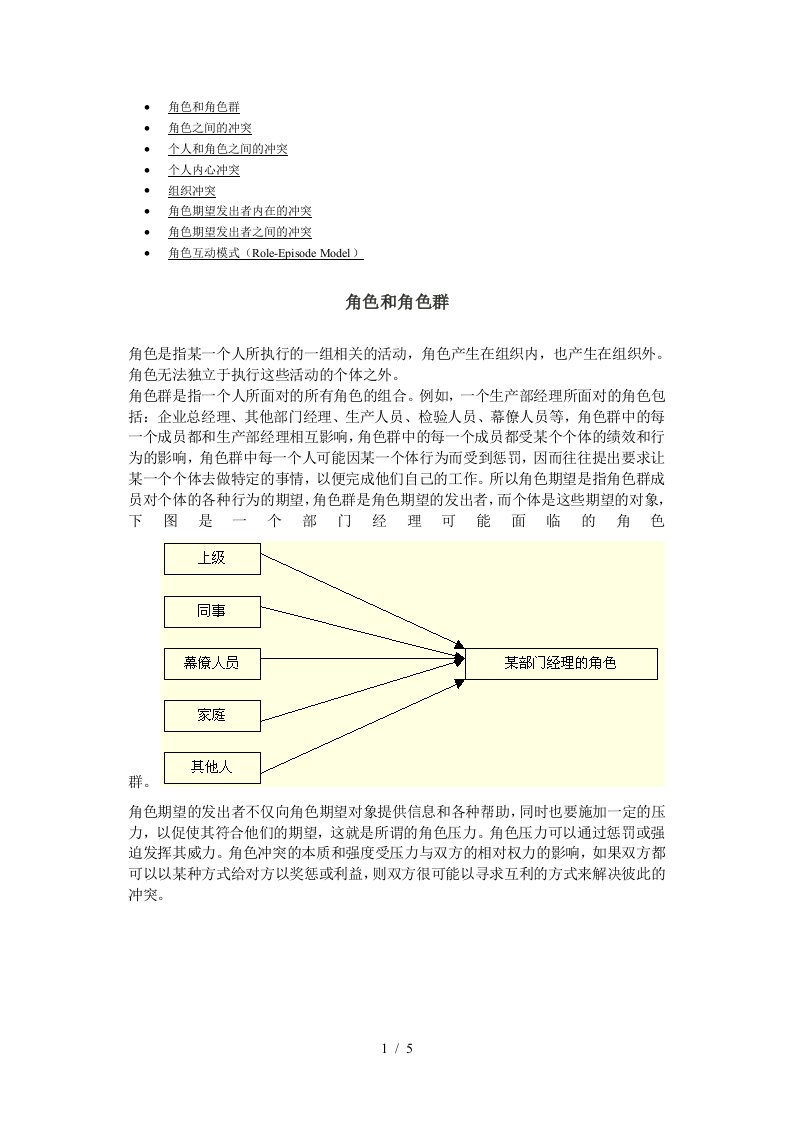 第一节：组织角色冲突