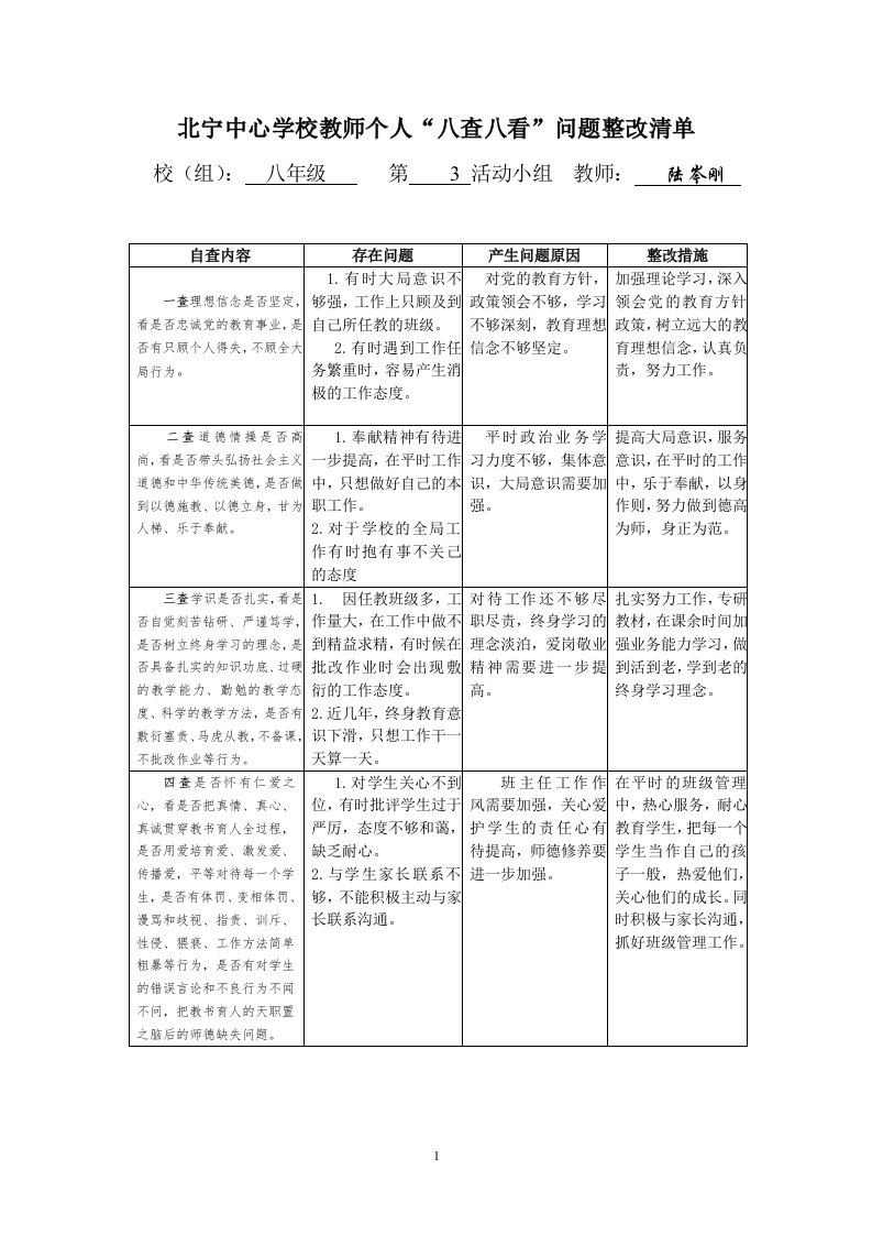 好老师“问题”整改清单