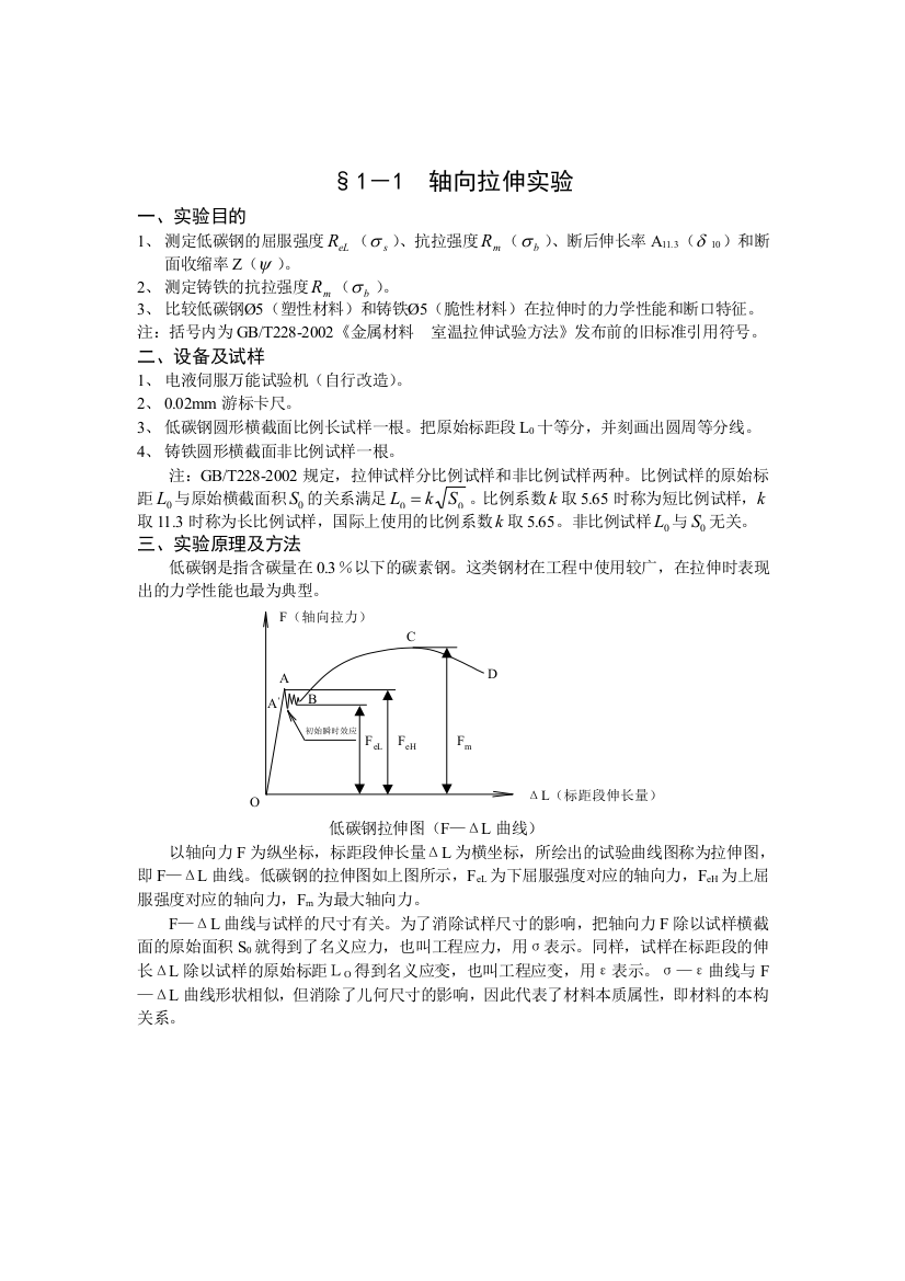 材料力学拉伸试验