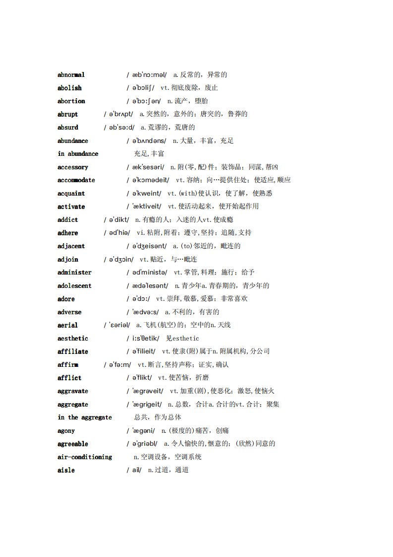 英语六级词汇手册（带音标）PDF版.pdf