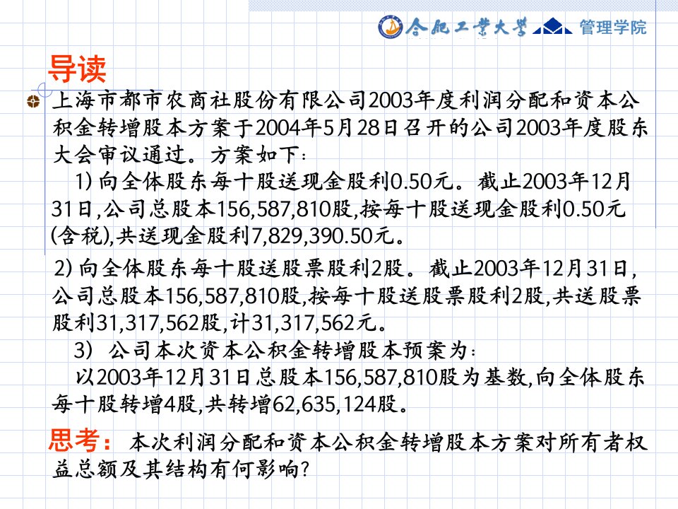 第六章所有者权益企业会计学合工大