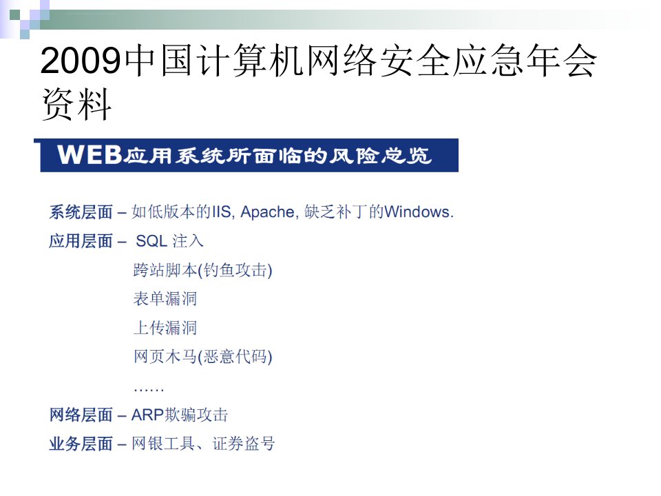 系统安全培训Web安全性ppt精品文档课件