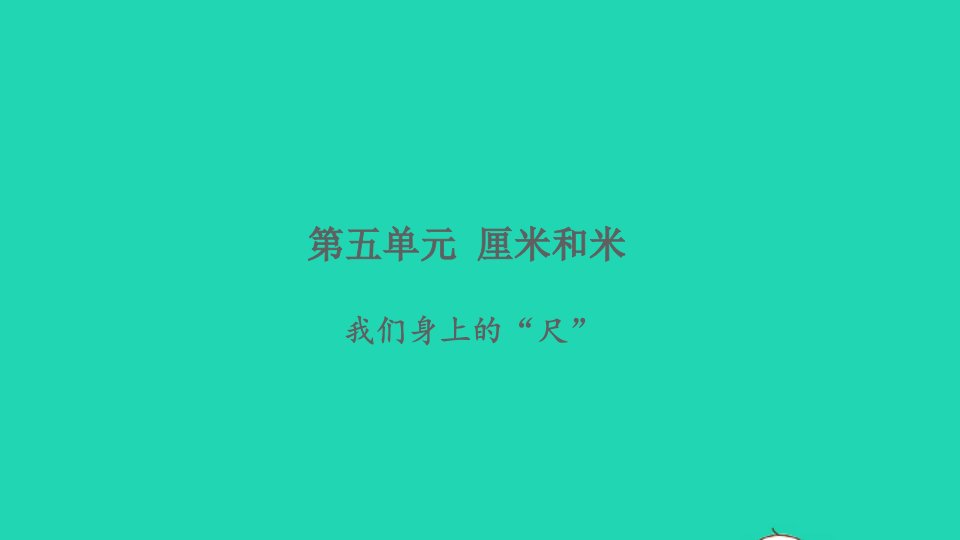 2021秋二年级数学上册我们身上的尺习题课件苏教版