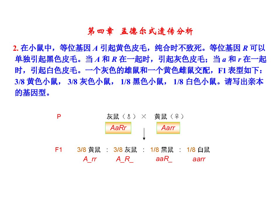 遗传学-第二版-课后部分答案(4~8章)