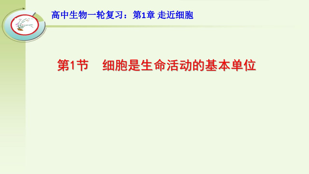 高中生物一轮复习细胞是生命活动的基本单位市公开课一等奖市赛课获奖课件