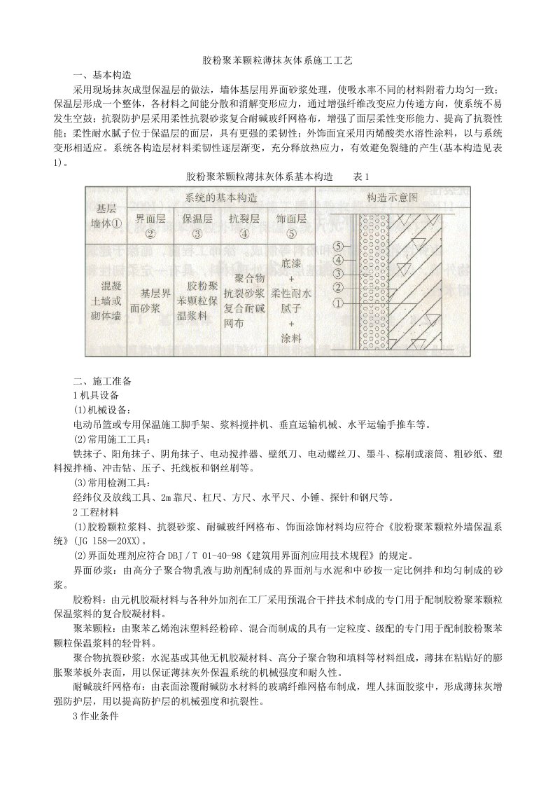 建筑工程管理-胶粉聚苯颗粒薄抹灰体系施工工艺