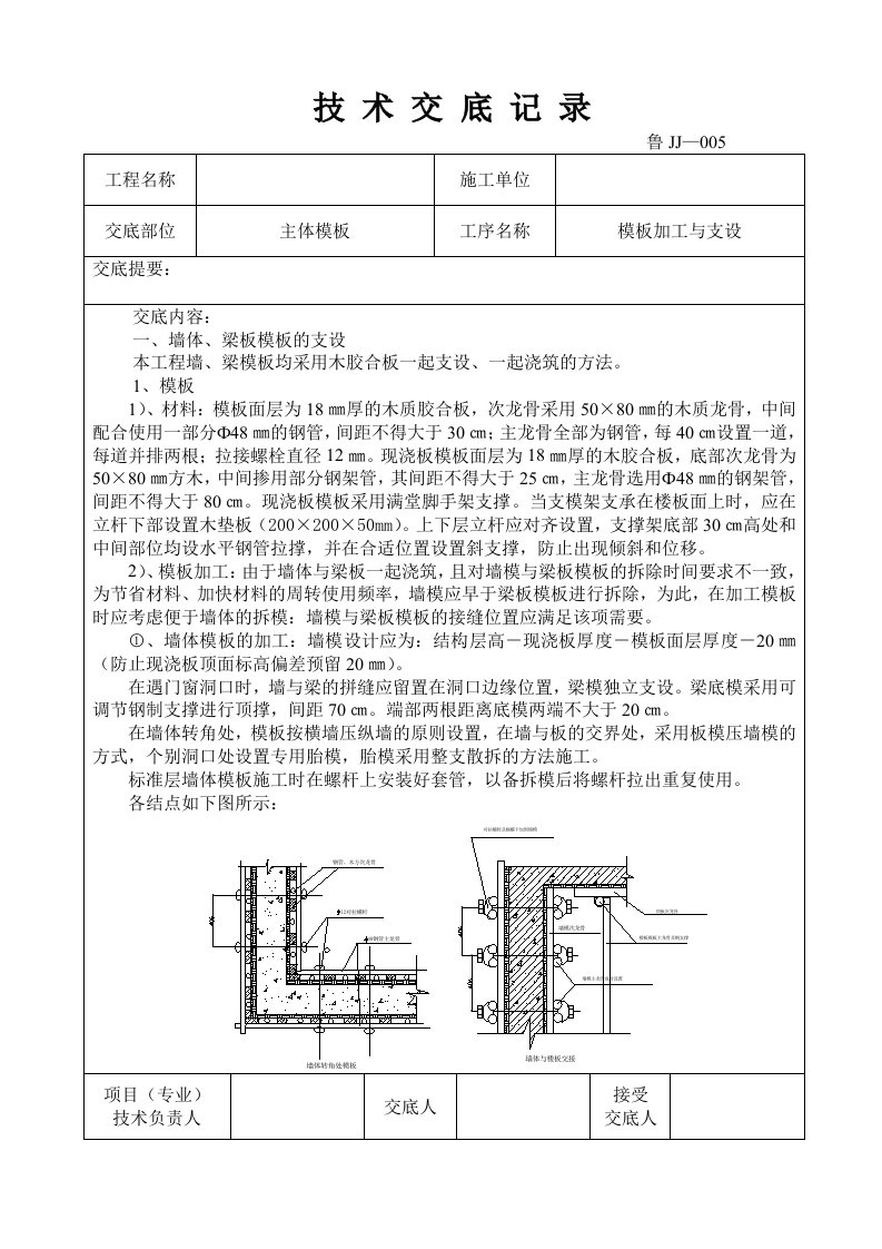 模板交底经典