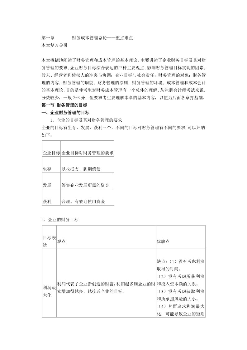 財務管理歷年試題分析