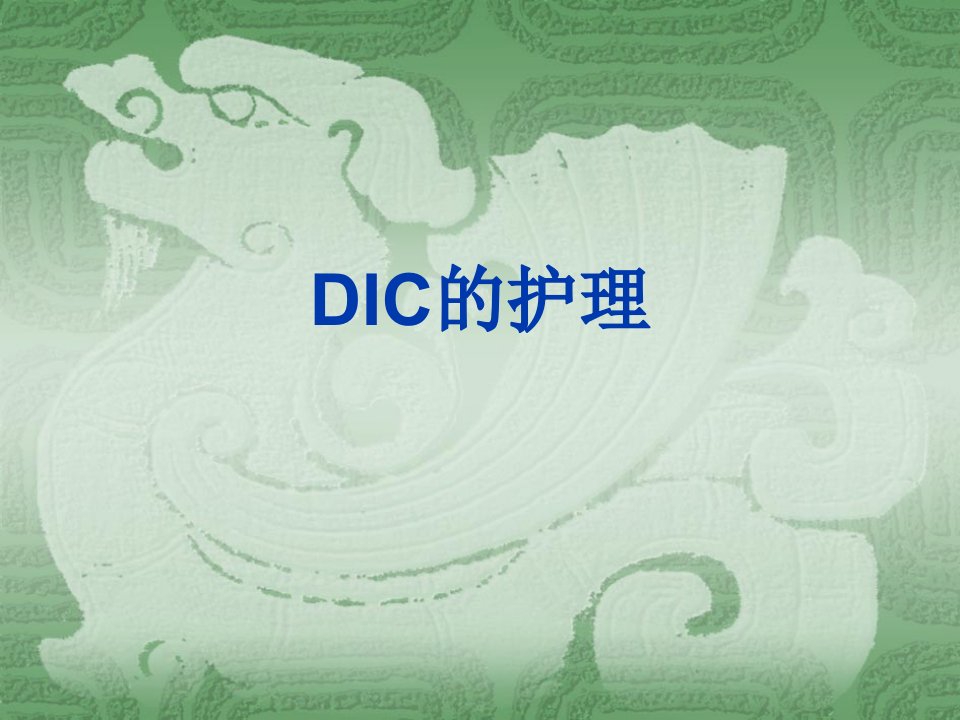 dic的护理