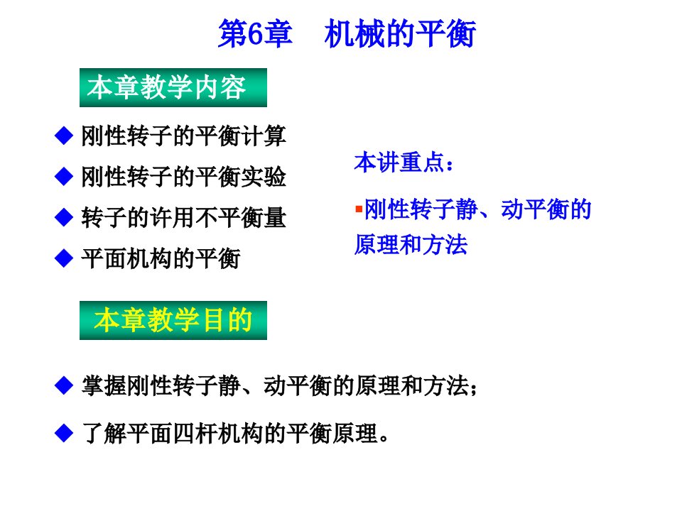 《机械原理》课件第6章机械的平衡