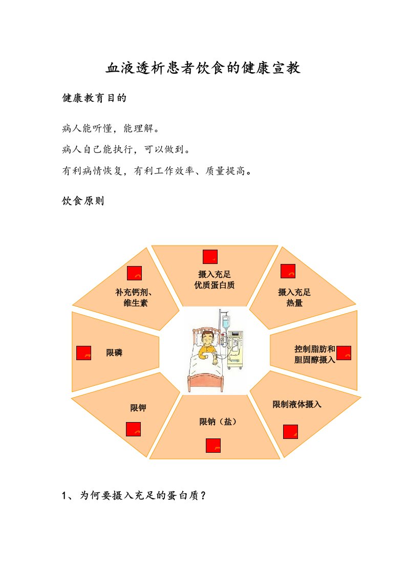 血液透析患者的健康宣教