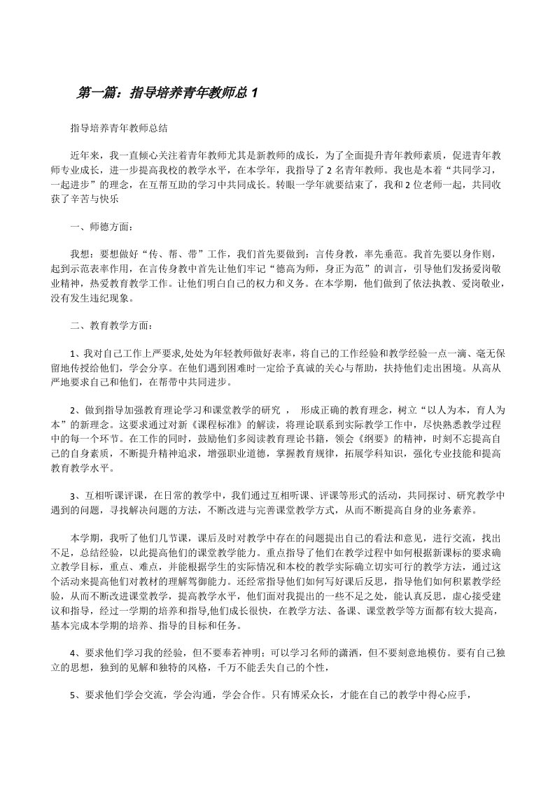 指导培养青年教师总1[修改版]