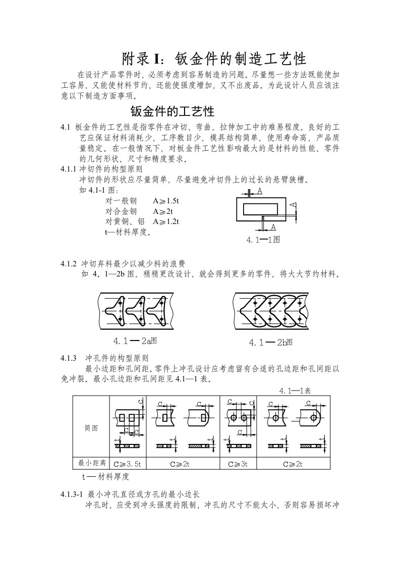 生产管理--附录J：钣金件的制造工艺性