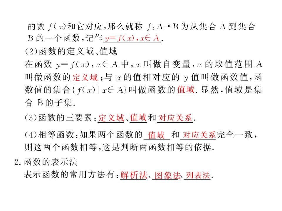 2.1函数及其表示