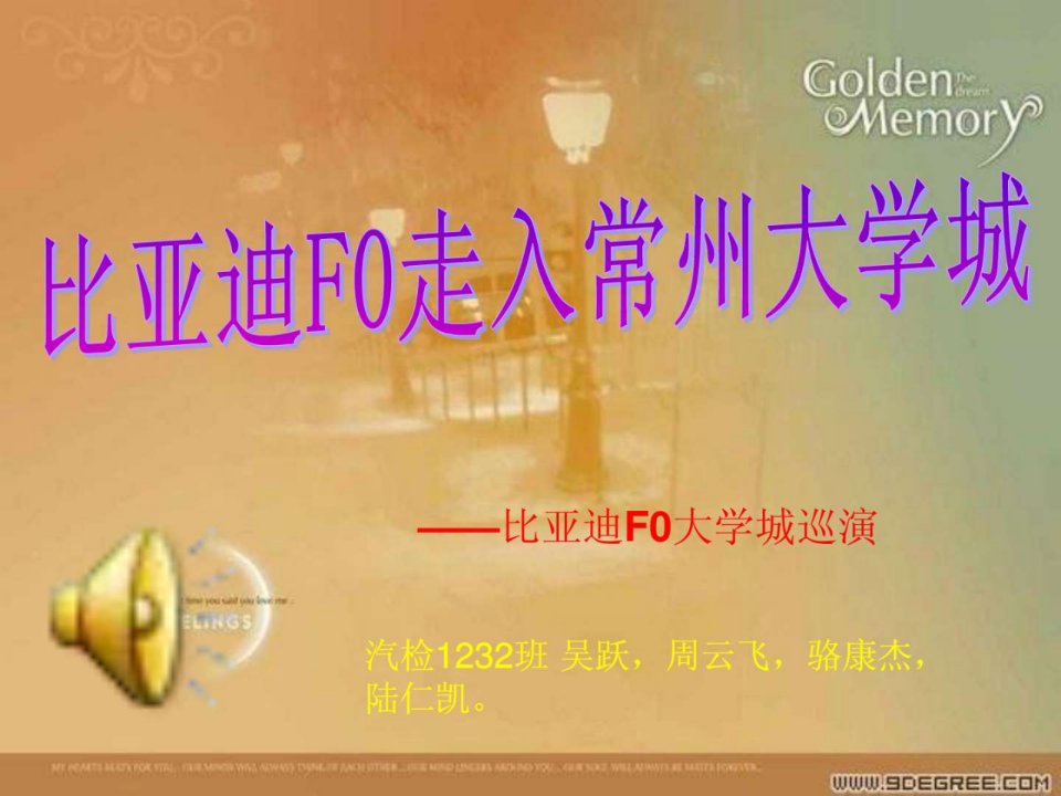 比亚迪F0走入常州大学城策划书.ppt