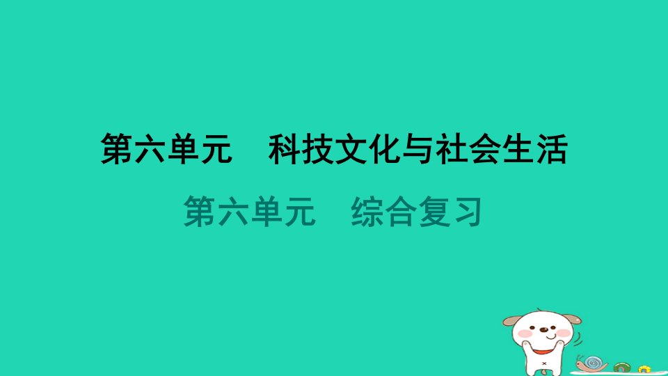 海南省2024八年级历史下册第6单元科技文化与社会生活综合复习课件新人教版