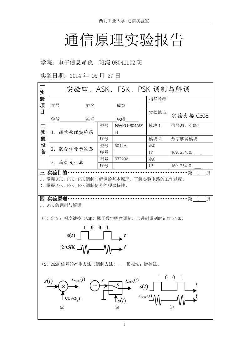 通信原理实验