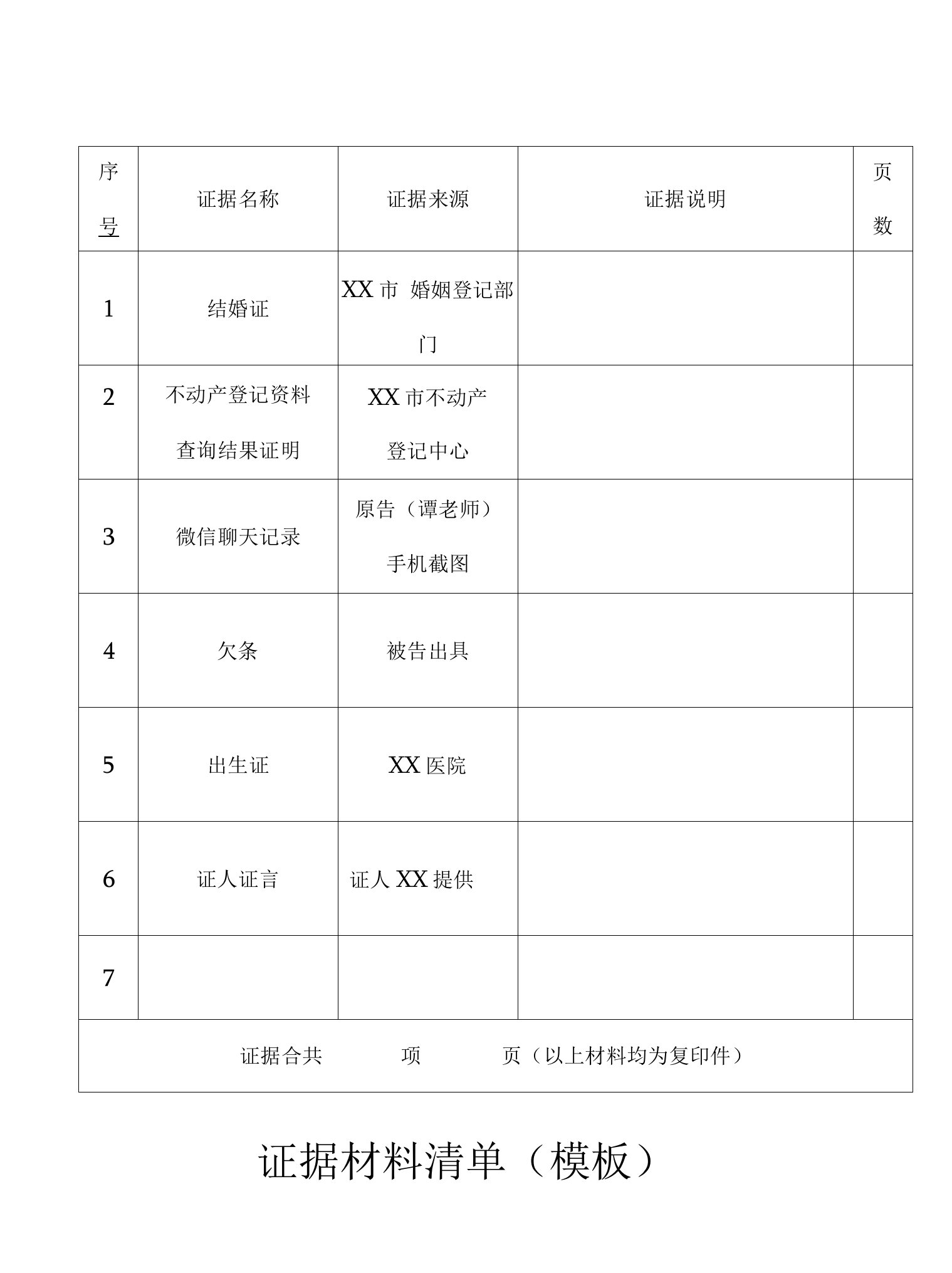 【法院版】法律文书模板