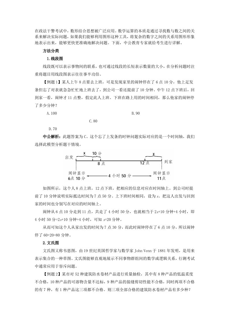 政法干警考试行测技巧：图解法巧解数学题