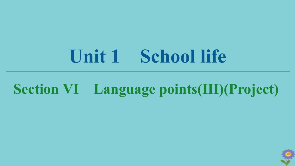 高中英语Unit1SchoollifeSectionⅥLanguagepointsⅢProject课件牛津译林版必修1