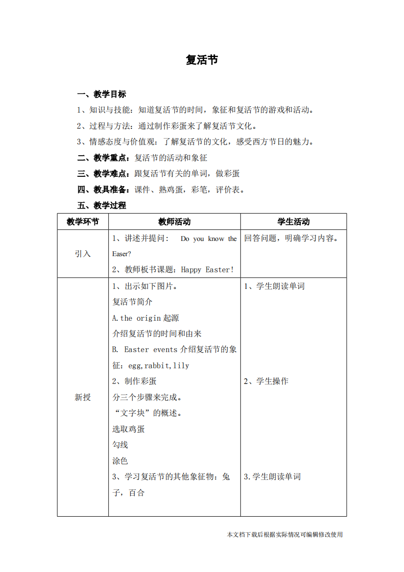 复活节教案(精品文档)-共2页