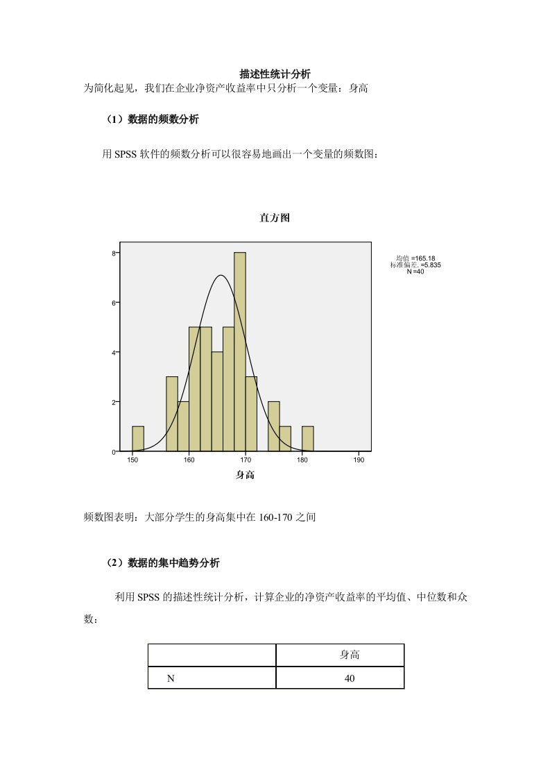 SPSS描述性统计分析