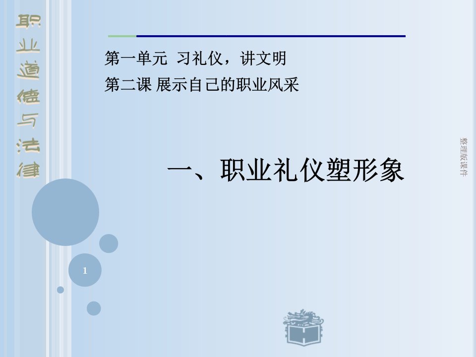 职业道德与法律第二课展示自己的职业风采