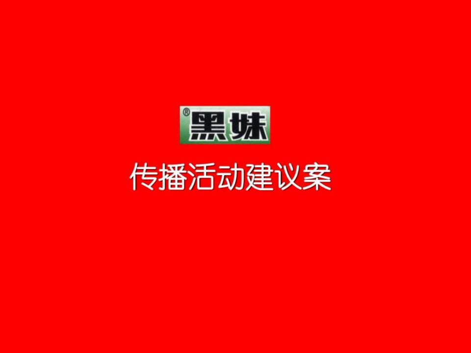 黑妹牙膏年度广告计划提案.ppt