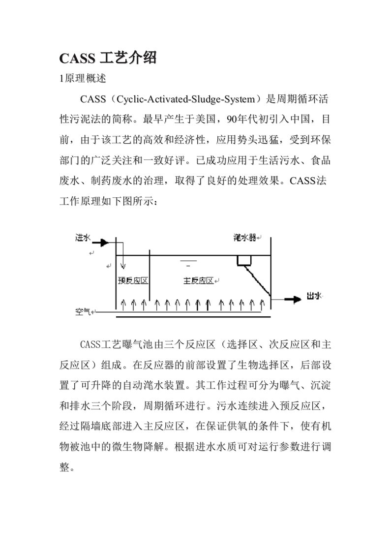 CASS工艺优缺点