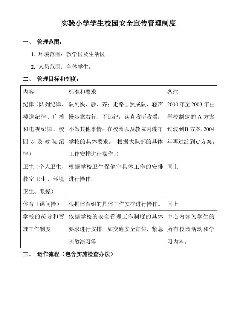 实验小学学生校园安全宣传管理制度