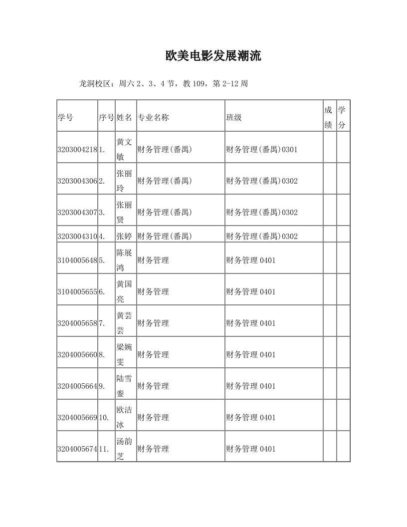 欧美电影发展潮流