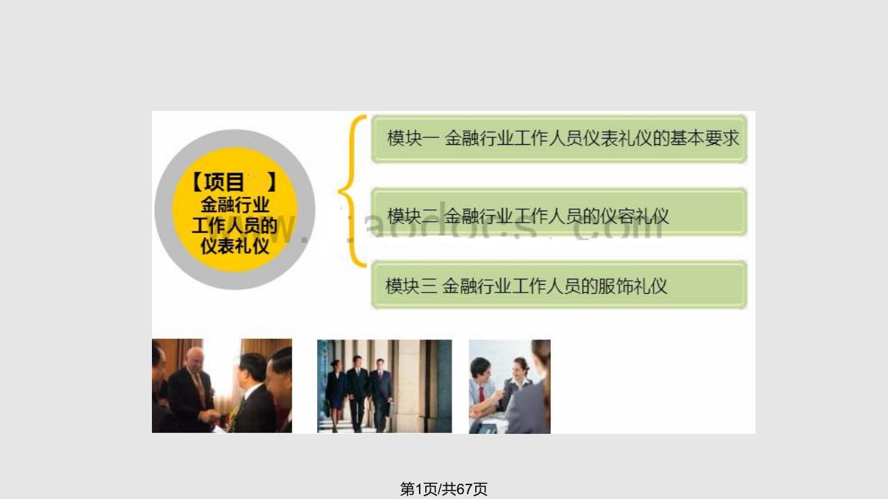 银行金融服务礼仪模块二职业形象之一仪容规范PPT课件