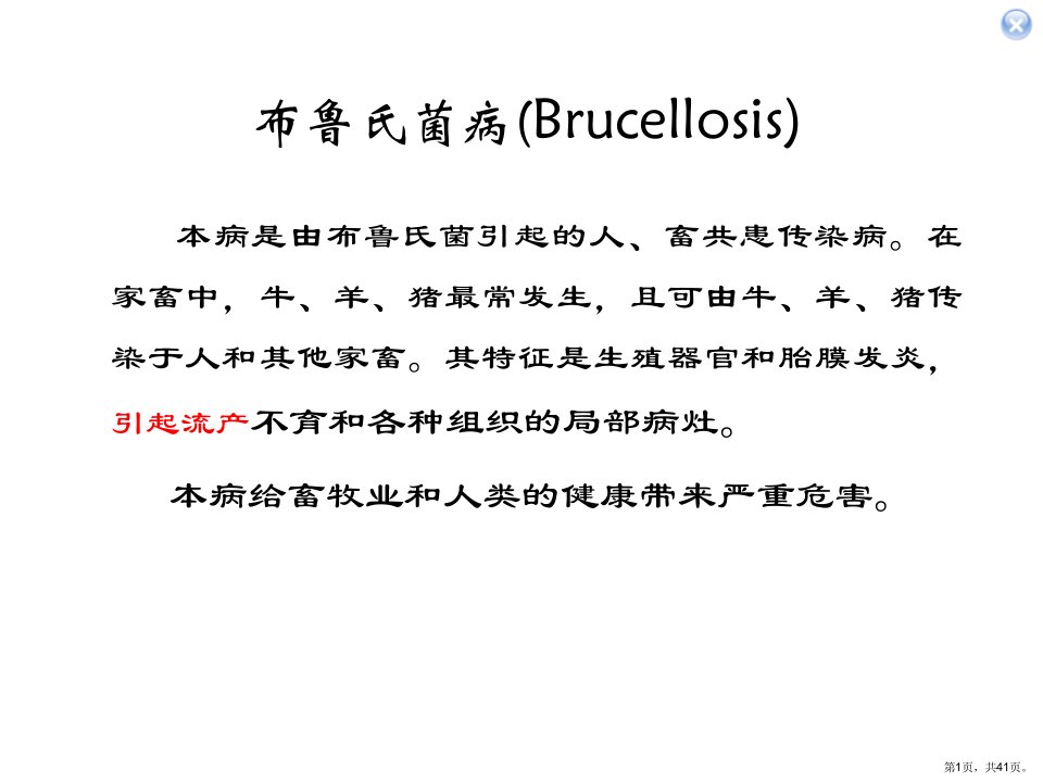 布鲁氏菌病教学课件