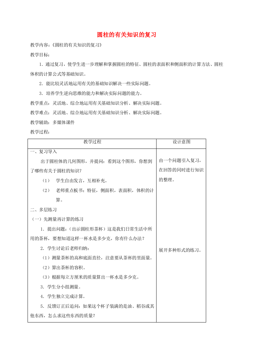 六年级数学下册