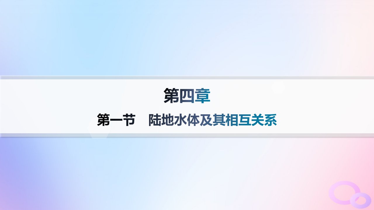 2024_2025学年新教材高中地理第4章水的运动第1节陆地水体及其相互关系课件新人教版选择性必修1