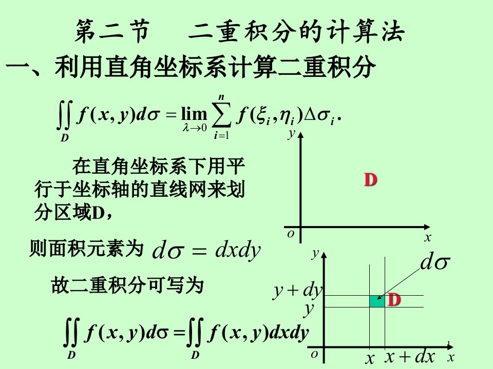 矿大高数92二重积分的计算