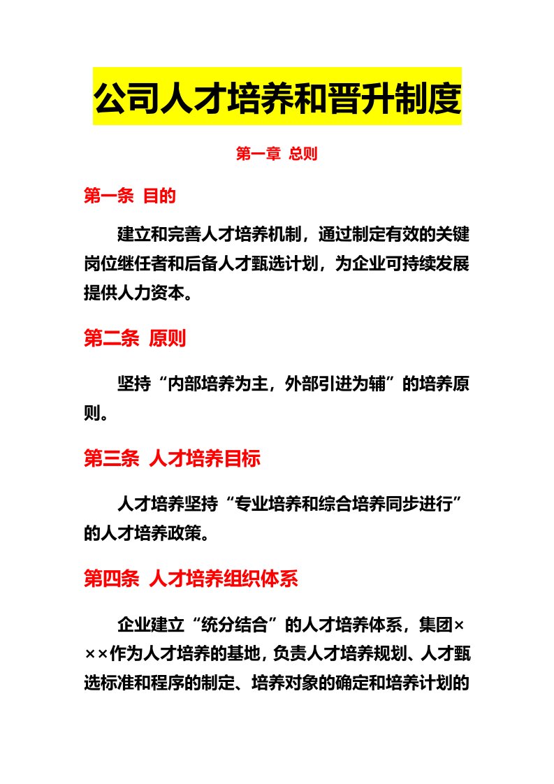 工程资料-24公司人才培养和晋升制度