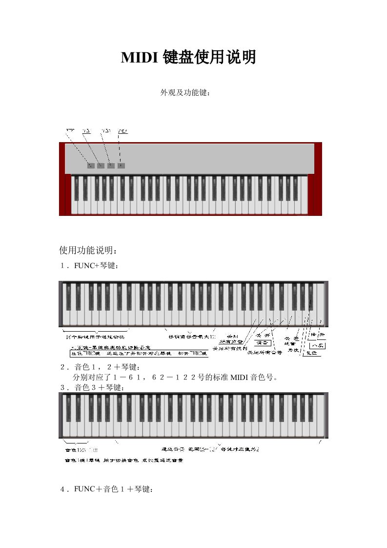 MIDI键盘使用说明