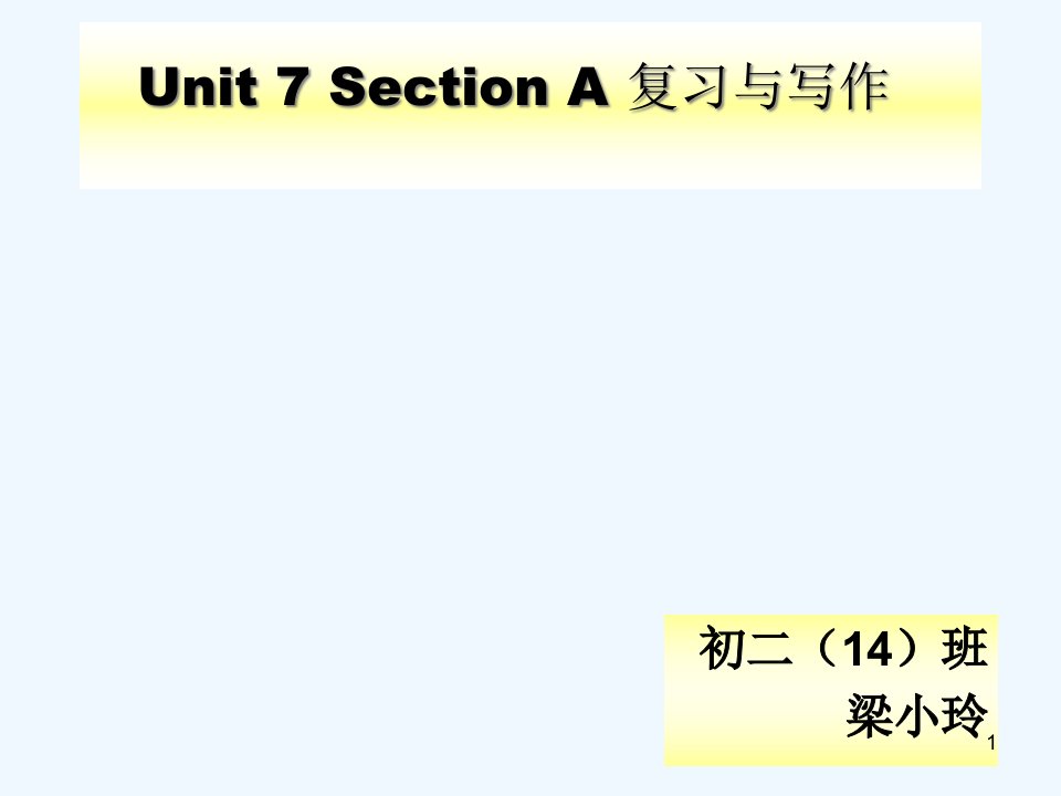 英语人教版八年级下册Unit-7复习ppt课件