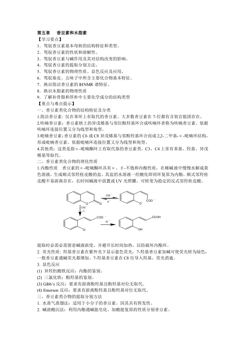 中药化学执业药师考前辅导精华版