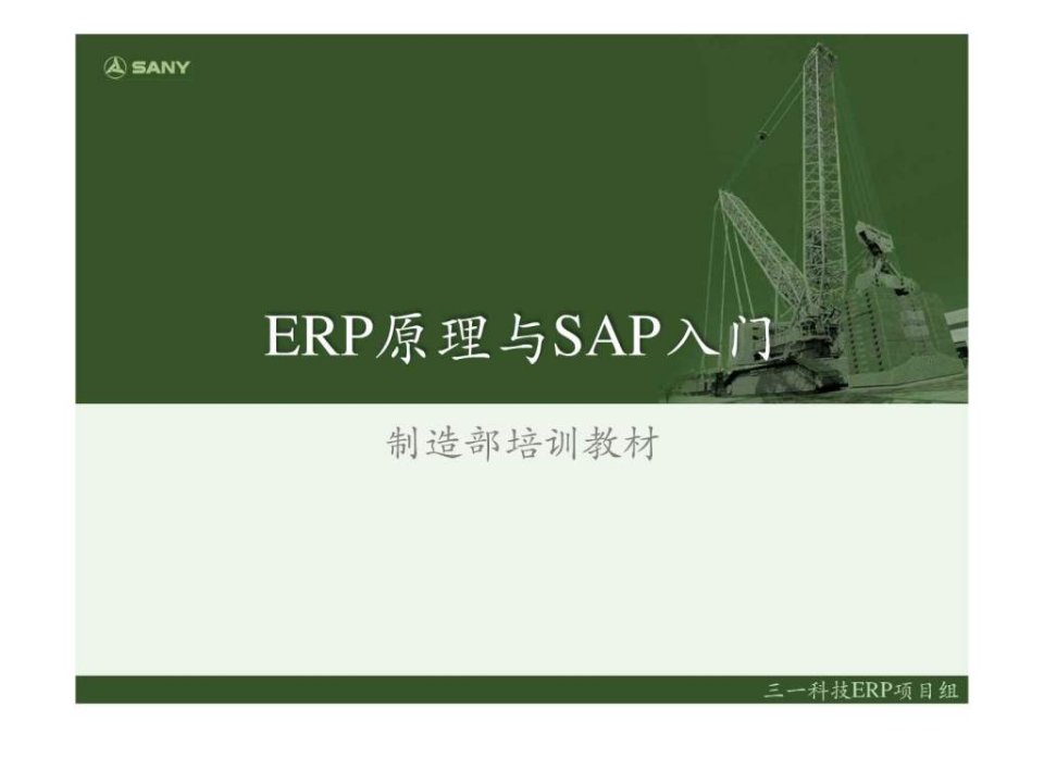 ERP原理与SAP