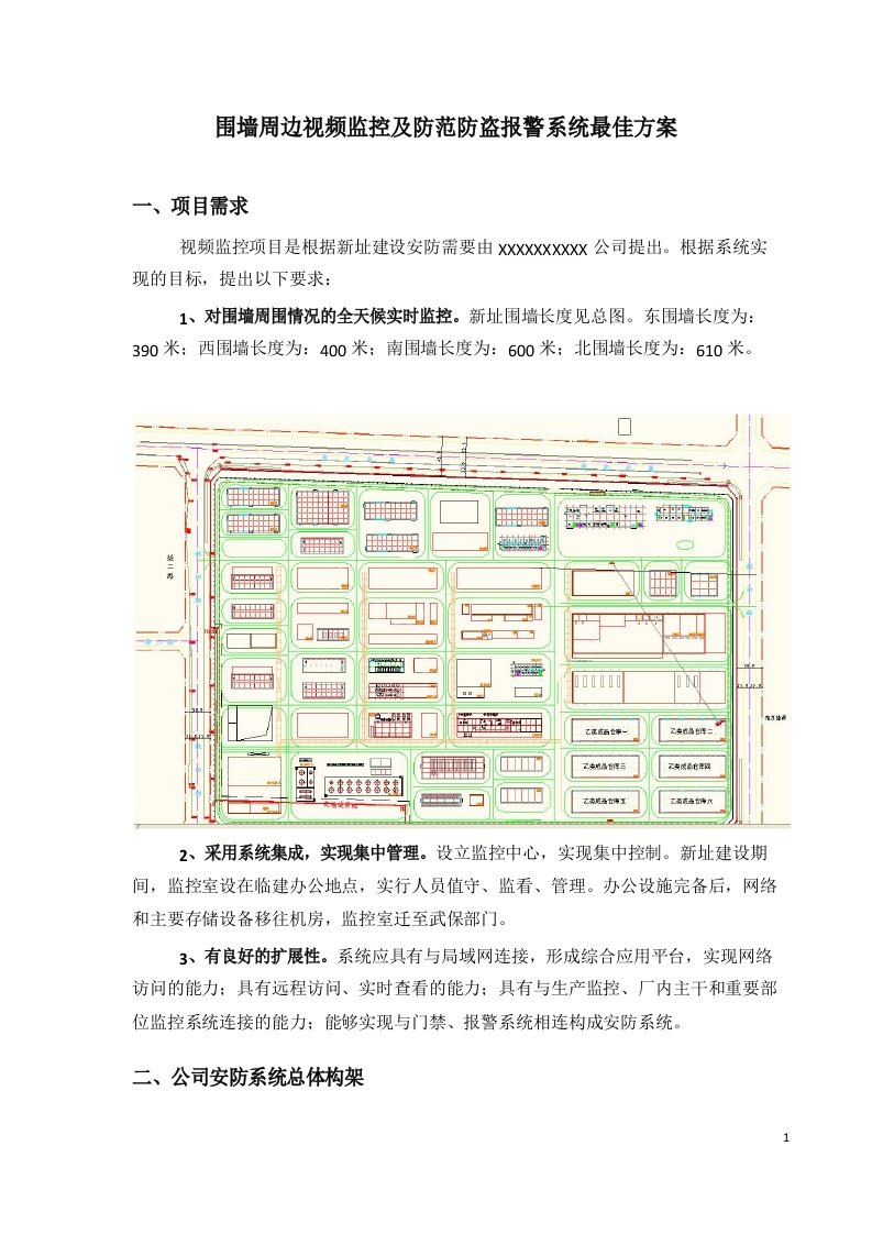 围墙周边视频监控及防范防盗报警系统最佳四方案