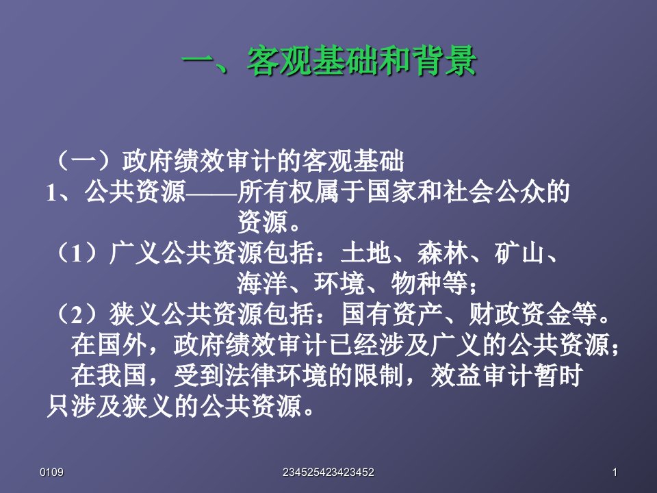 政府投资项目效益审计讲义专业知识讲座