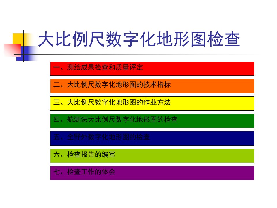 大比例尺数字化地形图质量检验