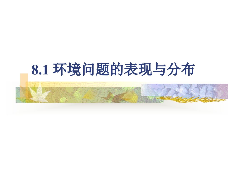 高中地理课件环境问题的表现与分布3443