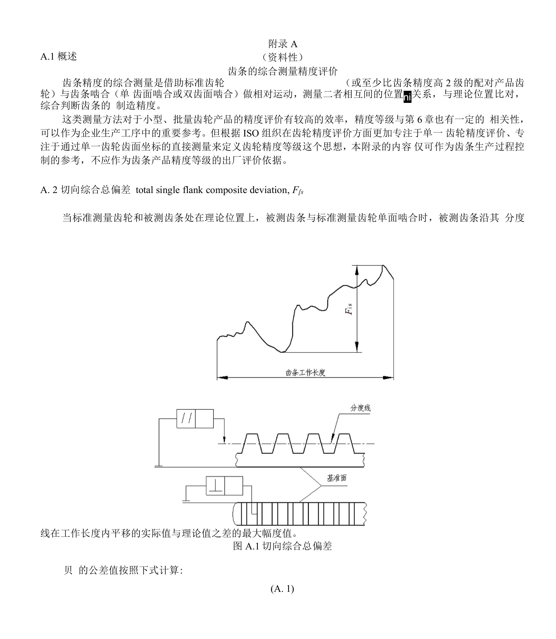 齿条综合测量精度评价、齿条副公差与检验、齿厚偏差与齿条副侧隙